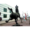 Escultura de acero inoxidable Escultura de arte de caballo para jardín / al aire libre